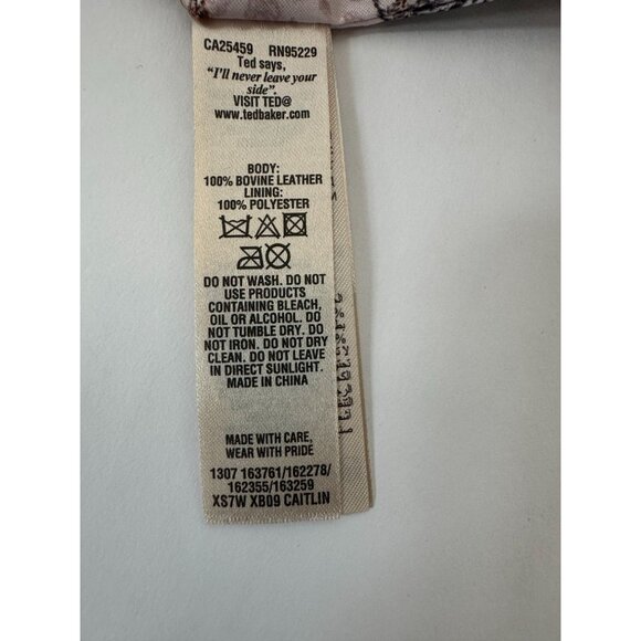 Ted Baker Women's Gray Crossbody Bag W/ Rose Gold Chain & Animal Print Lining - Picture 11 of 16